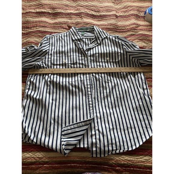 Lauren Ralph Lauren Long Roll-Tab Sleeve Button Front Cotton Shirt. Sz XL - Picture 9 of 10